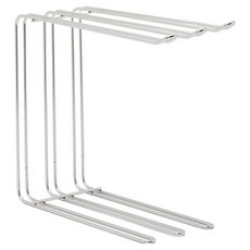 hanauta 不鏽鋼三桿抹布架, 1個, 銀色