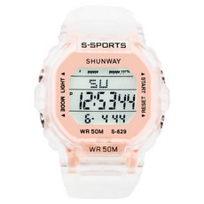 SHUNWAY Soyo 商會 方形 高級 防水 運動手錶 60g, 1個, 粉紅色