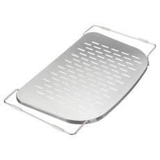 SHIMOYAMA 流理台水槽用不鏽鋼伸縮瀝水架, 銀色, 1個