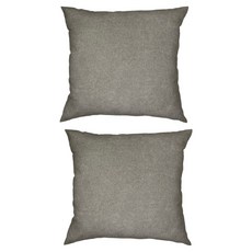 J&N 灰韻仿亞麻抱枕2件組, 灰色