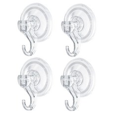 앞날창창 무타공 흡착식 벽걸이 후크고리, 4개