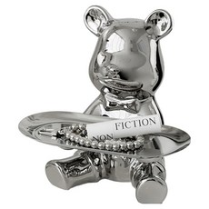 DEMIMOOD 月亮熊鑰匙託盤存錢筒, 銀色, 1個