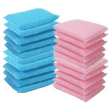 Clean Trouble Shooter 強力透明海綿菜瓜布 天藍色10入 + 粉紅色10入組, 1套