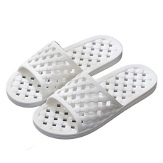 微笑能量 泡棉可愛浴室拖鞋, 白色, 1個