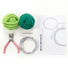 Mellowstory Stationery i-cord 系列3 恐龍 尖刺綠色好朋友 DIY套組, 1套, i-cord(萊姆, 叢林綠)