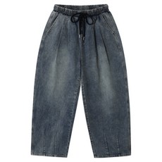 M.N.C 水洗氣球褶鬆緊短牛仔褲 MDIP932KD