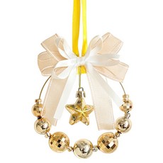 Treova 現代人造花環裝飾, 1個, 金色緞帶