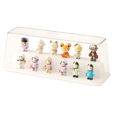 노이원 투명한 피규어수납장 30 x 8.5 x 10.5 cm, 더블 화이트