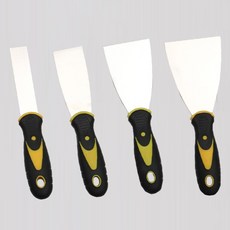 친절한마켓 스크래퍼 헤라 소형 24mm + 40mm + 63mm + 74mm 세트 검정 + 노랑, 1세트
