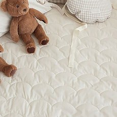 PRIELLE 幼兒用純棉防水墊, 象牙白