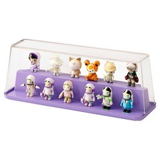 노이원 투명한 피규어수납장 30 x 8.5 x 10.5 cm, 더블 퍼플