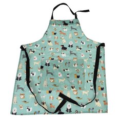 Rex LONDON 平口單袋圍裙, 1個, 狗日常 綠色