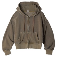 스파오 여성용 프렌치테리 피그먼트 후드 집업 SPMZF4TGY2