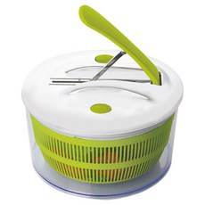 ibili 手壓式蔬菜脫水器, 1個, 白色 ＋ 綠色