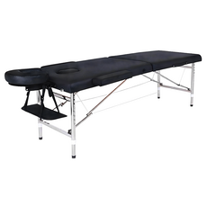 三次方 攜帶式美容床 全配升降款 180 x 60cm, 黑色