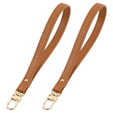 코히모 인조가죽 파우치 클러치 분실방지 손목 스트랩 5W0665, 2개, 라이트 브라운