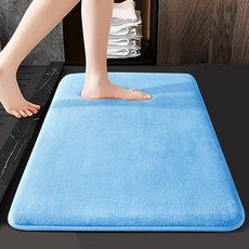 Gold Pang 防滑浴室地毯, 淺藍色