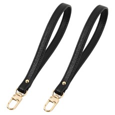 코히모 인조가죽 파우치 클러치 분실방지 손목 스트랩 5W0665, 2개, 블랙