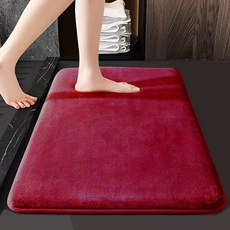Gold Pang 防滑浴室地毯, 紅色