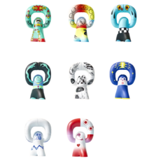 52TOYS 藝術家聯名系列 Q太奇公仔 一中盒 8個, 1套