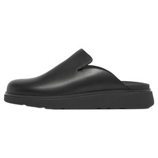 fitflop 男士 Gen-FF-Man 皮革穆勒拖鞋, 全黑, 260