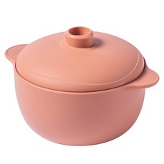 Kitchen Factory 鉑金矽膠多功能蒸鍋 500ml, 珊瑚粉, 1個