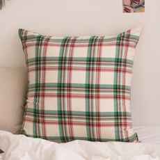 FORHOME 手工Glory磨毛格紋大型方形靠墊套 不含枕芯