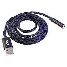 씨브이제이 디지털 USB 연장 이어폰 커스텀 케이블 3.5mm, 혼합색상, 1개, CU3