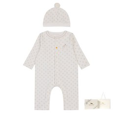 ETTOI 新生兒用禮物用雪薄太空服組+購物袋+禮物包裝