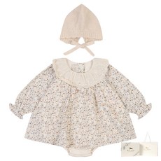 ETTOI 新生兒用禮物用Ruen連身衣組+購物袋+禮物包裝