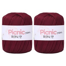 mamaknit Picnic Yarn 編織線, 2個, 24 酒紅色
