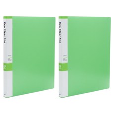 Youngoh 索引透明文件夾 A3, 淺綠色, 2個