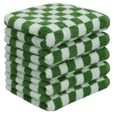 AMENITY TOWEL 經典設計毛巾 200g 40支精梳棉, 森林棋盤格, 5個