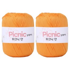 mamaknit Picnic Yarn 編織線, 2個, 09 橘色