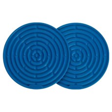 LE CREUSET 耐熱矽膠迷你隔熱墊, 馬賽藍, 2個
