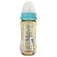 vivibaby PES 寬口奶瓶, 藍色, 1個, 270ml