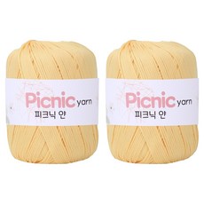 mamaknit Picnic Yarn 編織線, 2個, 07 檸檬黃