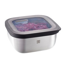 GEFU 不銹鋼微波保鮮盒 方形 900ml, 1組, 容器 + 蓋子