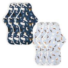 hannahpad 夜用衛生棉墊 圖案隨機, 夜用(33 x 19cm), 6個裝, 1組