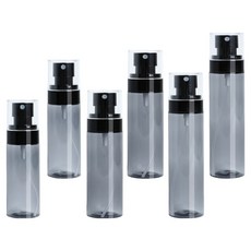 隨身噴霧瓶 60ml 2個 + 80ml 2個 + 100ml 2個, 透黑, 1組