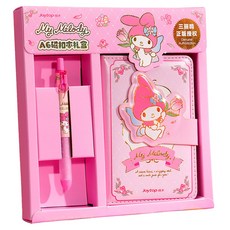 Joytop 悅木 三麗鷗日記本 + 原子筆文具組 20.6 x 20.2 cm, 美樂蒂, 1套