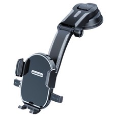 Esomico 車用儀錶板亮面圓形智慧型手機支架, 黑色, 1個