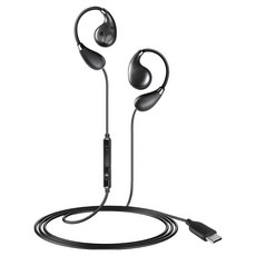 COSY Open-fit 耳掛式 Type-C 有線耳機, 黑色, EP4153C