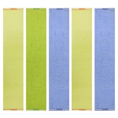 Songwol 松月 FOMOS New Sports 運動毛巾 80g, 黃色, 黃色, 淺綠色, 藍色, 藍色, 5個