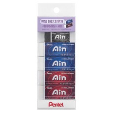 펜텔아인 펜텔 지우개 중 + 대 4p 세트 ZEAHS10-G4A1, 혼합색상, 5개