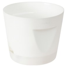 Angplant Coco 底部灌溉塑膠花盆 + 底盤套組, 1套, 白色