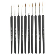 Magritte 大師 Pro G220 細節畫筆 10件組, 1套, 10種