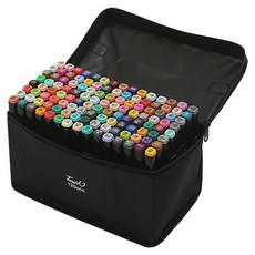 EUMES 動畫設計雙頭麥克筆 + 筆架 + 專用袋組合, 120色, 1套