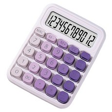 윰스 대형 스크린 빈티지 계산기, 퍼플, 1개