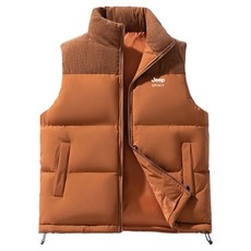 Jeep Spirit 男女通用燈芯絨撞色鋪棉背心